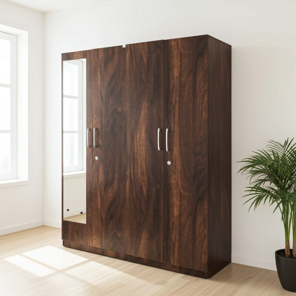 Carlton Four Doors Wardrobe - Standard - With Full Mirror