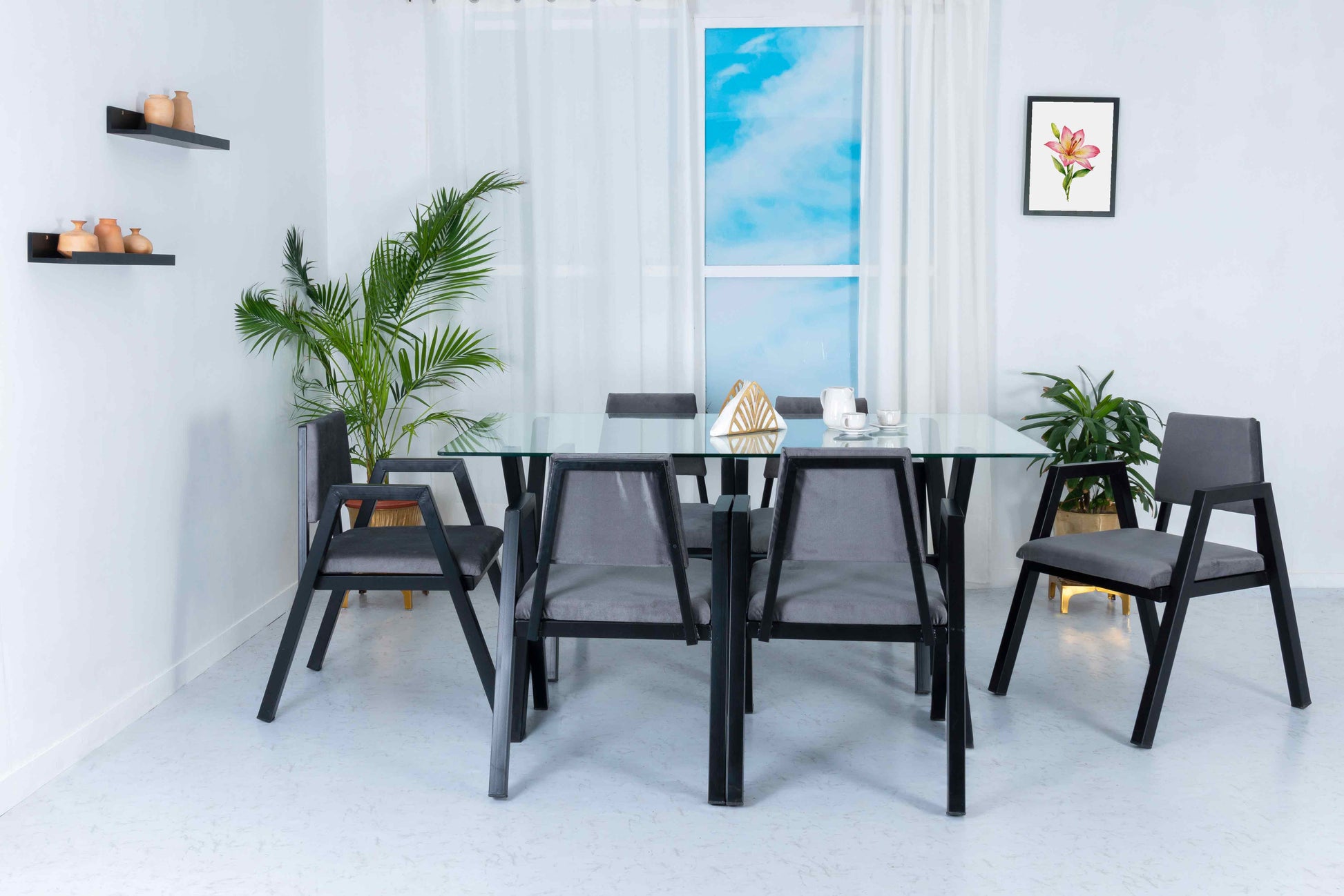 Alpino Frostline X Design - Six Seater Dining Set - RentalFurniture.in