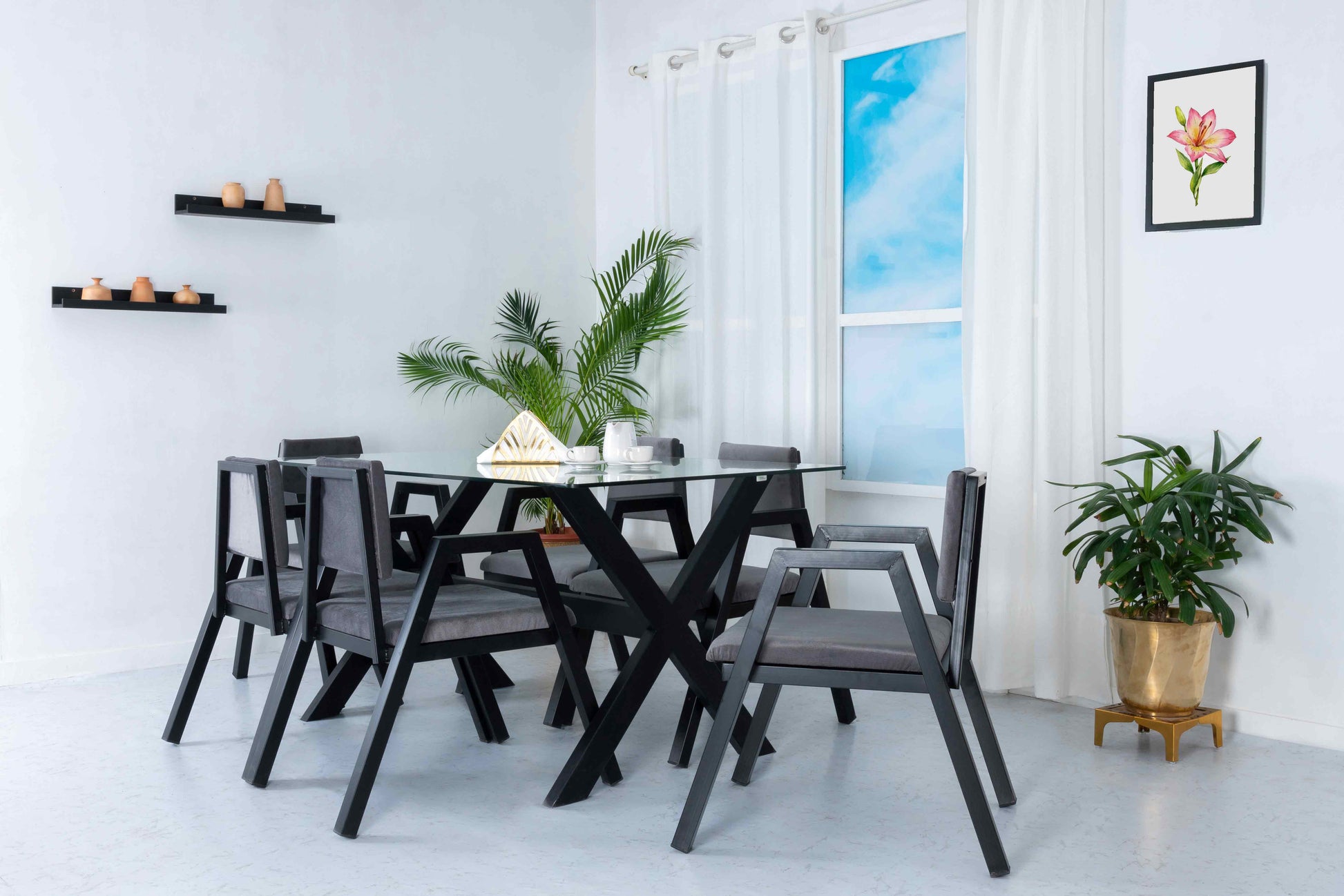 Alpino Frostline X Design - Six Seater Dining Set - RentalFurniture.in