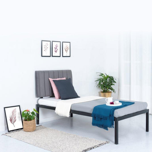 Alpino Frostline Single Metal Bed Without Mattress - RentalFurniture.in