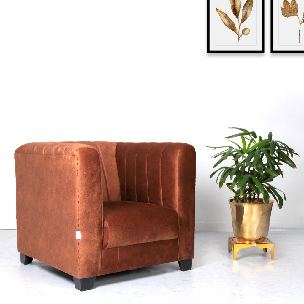 Jessica Cappuccino 3+1+1 Sofa Set - RentalFurniture.in