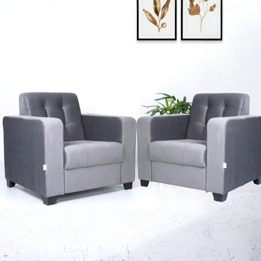 Alpino Frostline 1-Seater Sofa Chair – Modern Grey - Twin Set