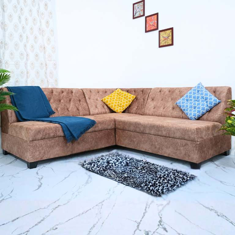 Sandy Beach Classic L Shape Sofa - RentalFurniture.in