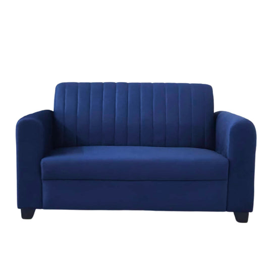 Sapphire Navy Blue Two Seater Fabric Sofa | RentalFurniture.in