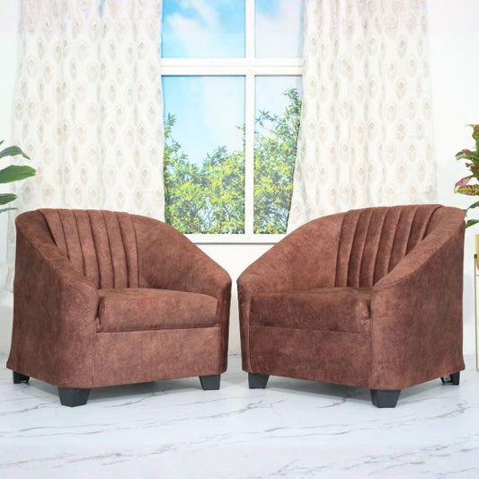 Mocha American Sofa Chair - Twin Set