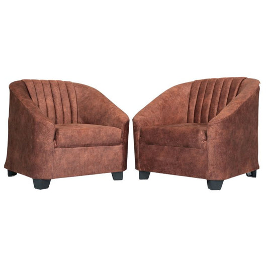 Mocha American Sofa Chair - Twin Set