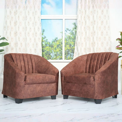 Mocha American Sofa Chair - Twin Set - RentalFurniture.in