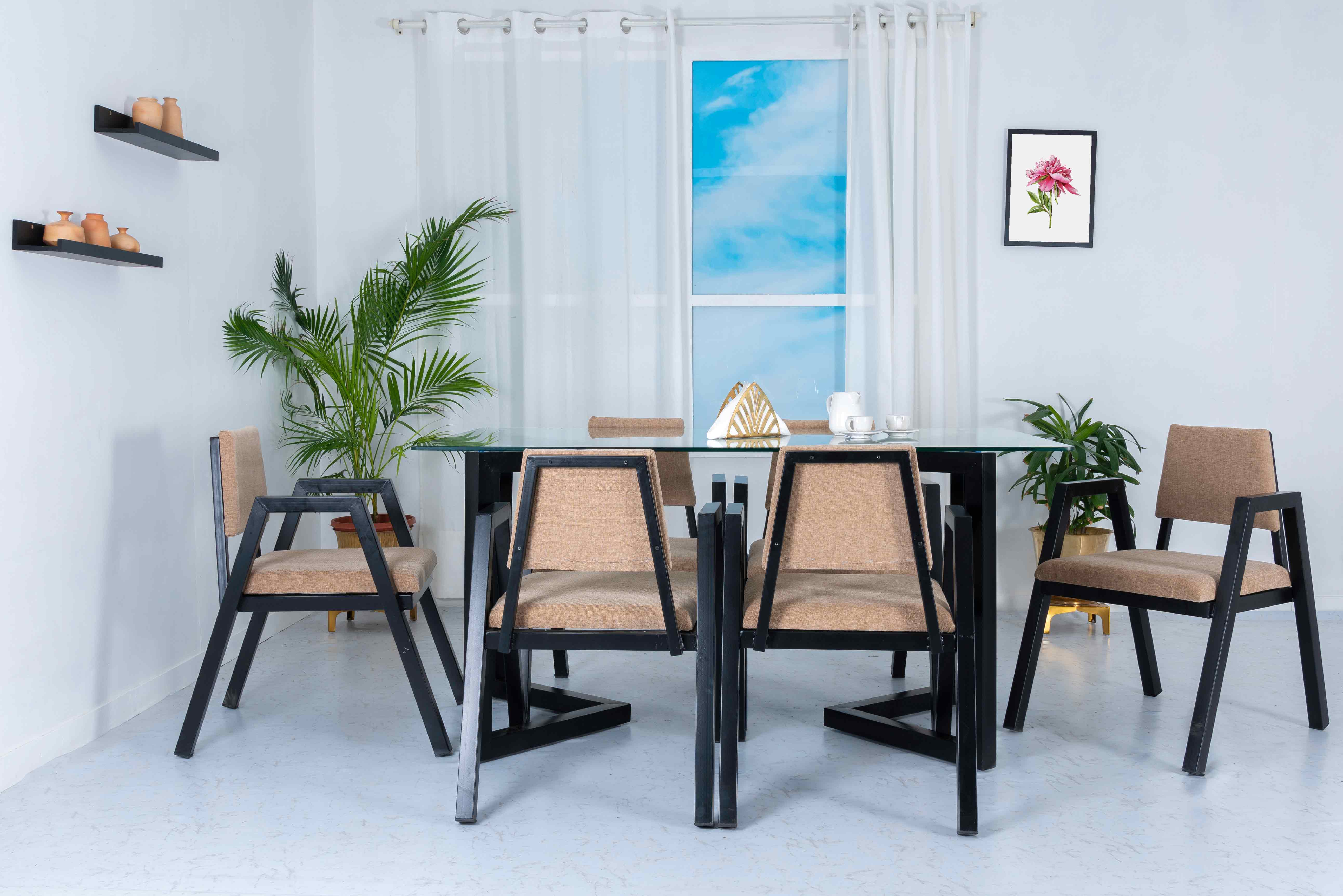 Sandy Beach Classic Arrow  Design - Six Seater Dining Set