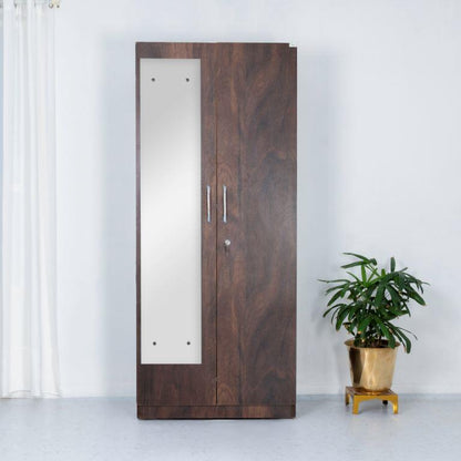 Quinen Two Door Wardrobe - Large - Full Mirror - RentalFurniture.in
